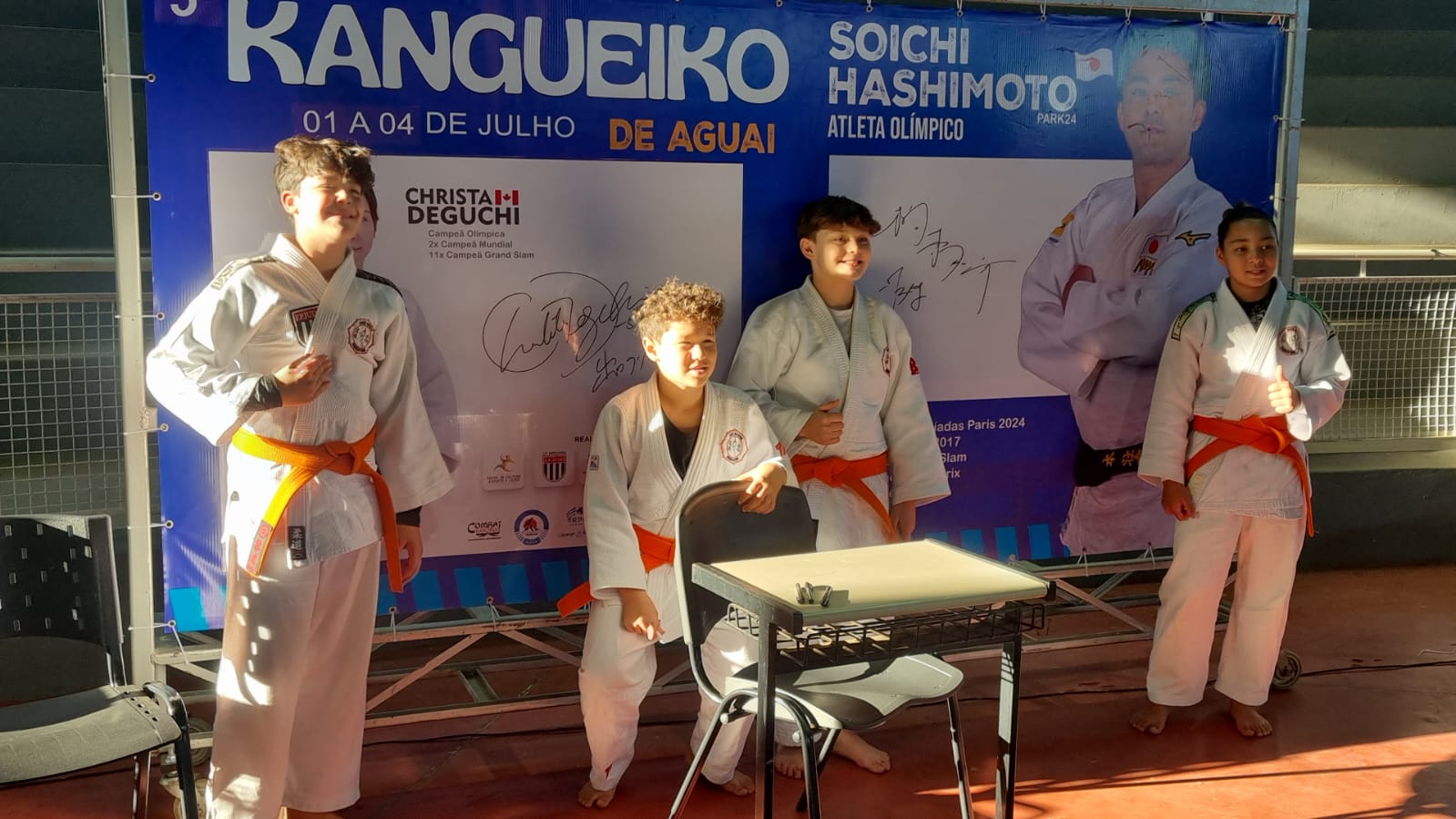 5º Kangueiko de Aguaí 2026: dia 3 — autógrafos dos medalhistas olímpicos, pesagem oficial e 704+ inscritos para a 2ª Copa Internacional